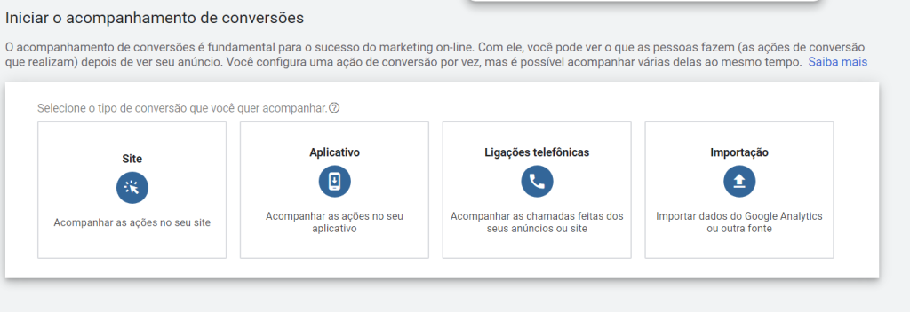 1. Crie uma ação de conversão - Google Ads Ajuda