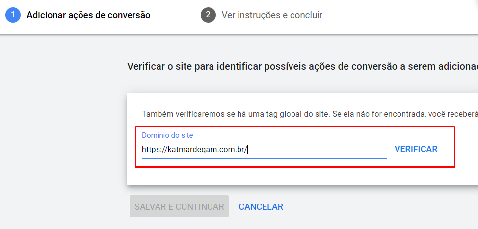 1. Crie uma ação de conversão - Google Ads Ajuda